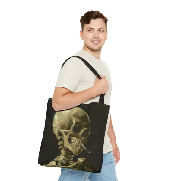 Head of a Skeleton with a Burning Cigarette – Vincent van Gogh Tote Bag - Image 11