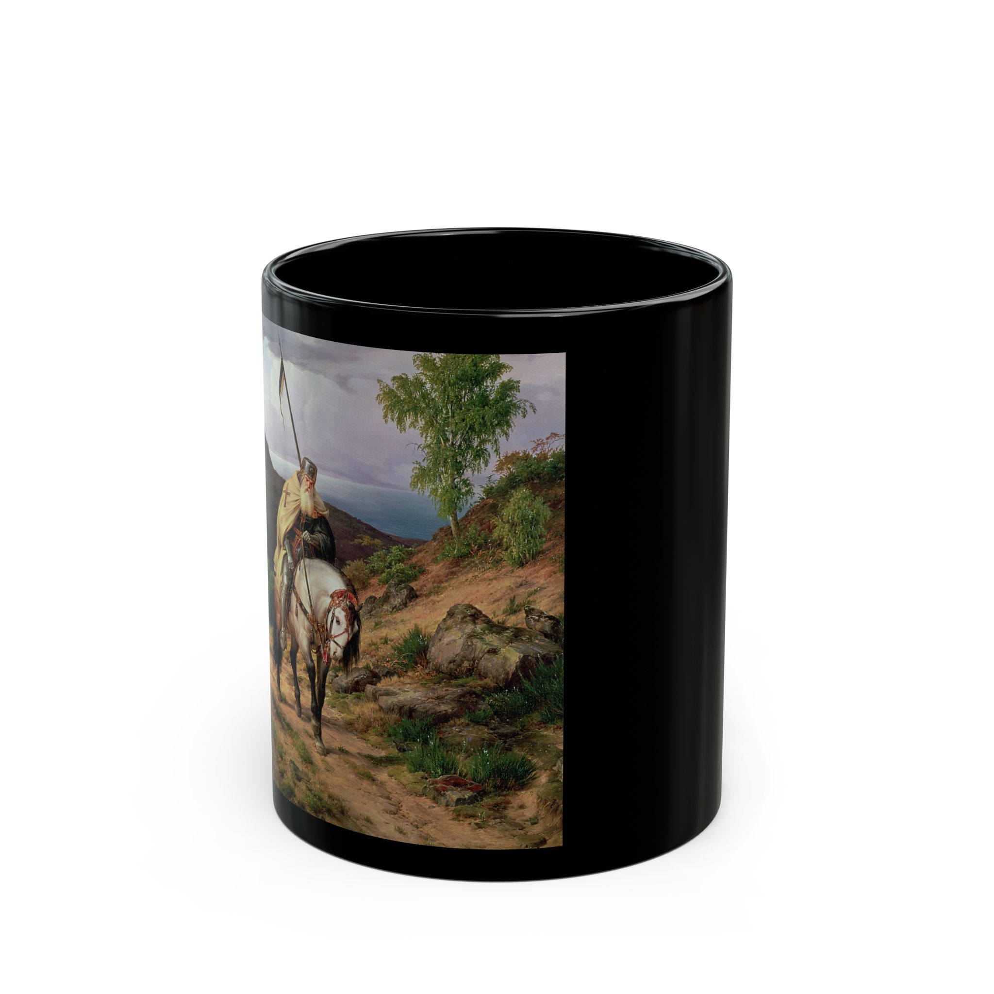 The Last Crusader Collection – Karl Friedrich Lessing Year Black Mug (11oz, 15oz)