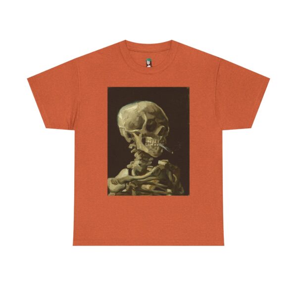 Head of a Skeleton with a Burning Cigarette – Vincent van Gogh Cotton Tee - Image 5