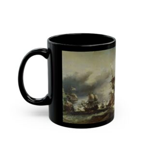 The Battle of Texel - Willem van de Velde the Younger Black Mug (11oz, 15oz)