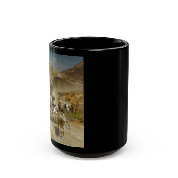 Die Gotthardpost -  Rudolf Koller Black Mug (11oz, 15oz) - Image 4