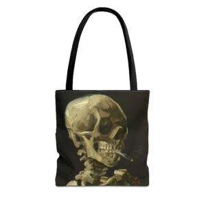 Head of a Skeleton with a Burning Cigarette – Vincent van Gogh Tote Bag