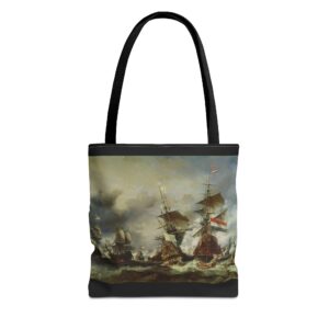 The Battle of Texel - Willem van de Velde the Younger Tote Bag