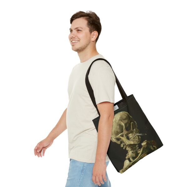 Head of a Skeleton with a Burning Cigarette – Vincent van Gogh Tote Bag - Image 7