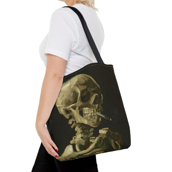 Head of a Skeleton with a Burning Cigarette – Vincent van Gogh Tote Bag - Image 8