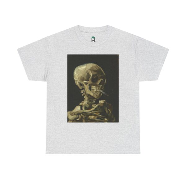 Head of a Skeleton with a Burning Cigarette – Vincent van Gogh Cotton Tee - Image 3