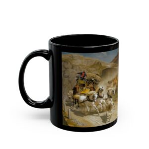 Die Gotthardpost -  Rudolf Koller Black Mug (11oz, 15oz)