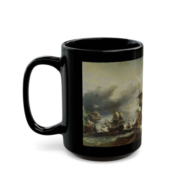 The Battle of Texel - Willem van de Velde the Younger Black Mug (11oz, 15oz) - Image 4
