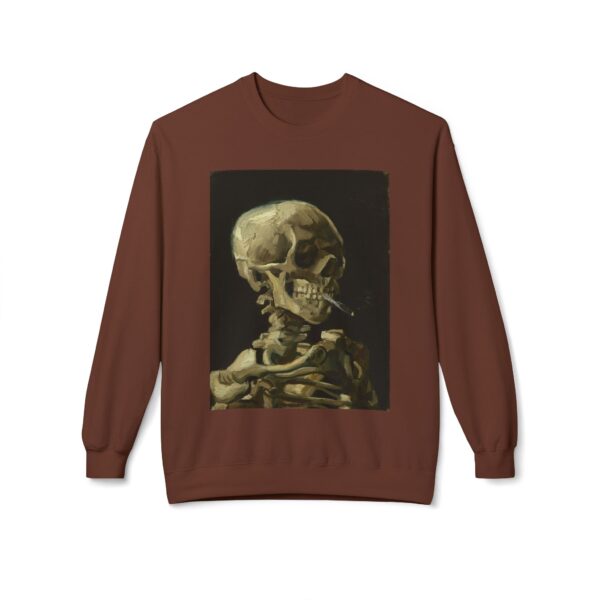 Head of a Skeleton with a Burning Cigarette – Vincent van Gogh Sweatshirt - Image 3