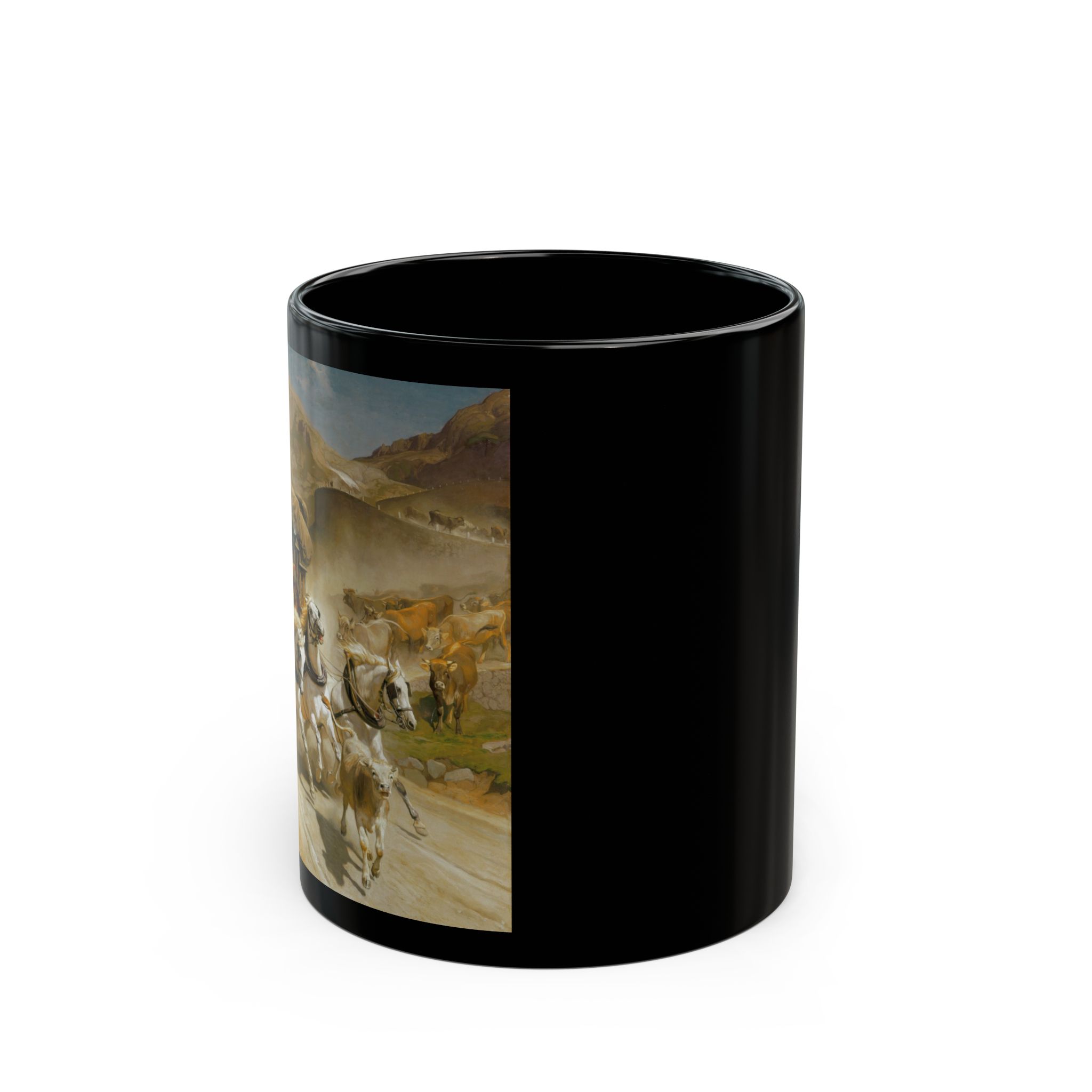 Die Gotthardpost –  Rudolf Koller Black Mug (11oz, 15oz)