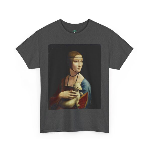 Lady with an Ermine by Leonardo da Vinci Cotton Tee - Image 23