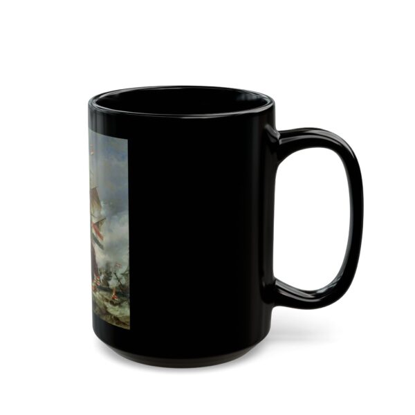 The Battle of Texel - Willem van de Velde the Younger Black Mug (11oz, 15oz) - Image 3