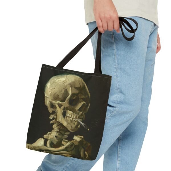 Head of a Skeleton with a Burning Cigarette – Vincent van Gogh Tote Bag - Image 3
