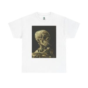 Head of a Skeleton with a Burning Cigarette – Vincent van Gogh Cotton Tee