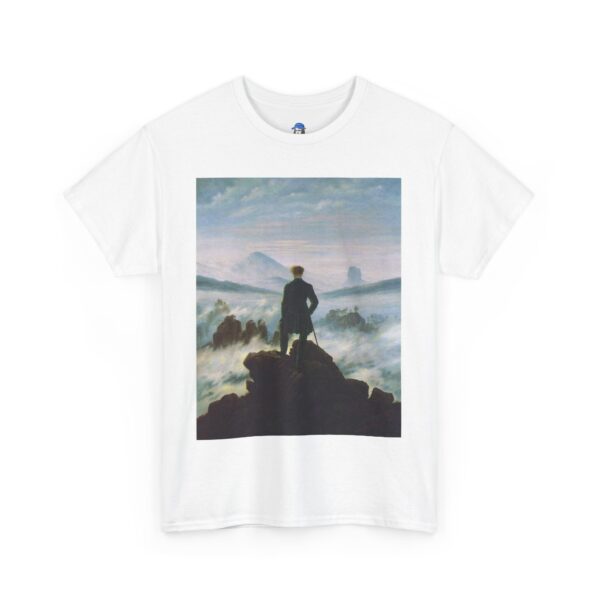 Wanderer above the Sea of Fog - Caspar David Friedrich Cotton Tee - Image 3