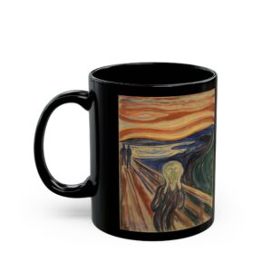 The Scream - Edvard Munch Black Mug (11oz, 15oz)