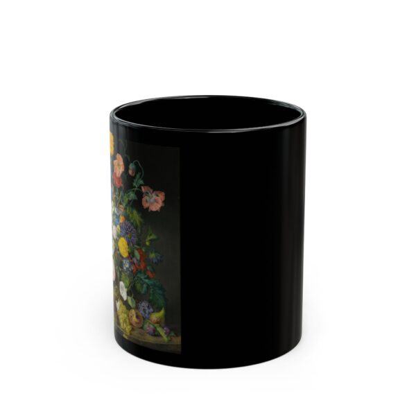 A Vase of Flowers by Franz Xaver Petter Black Mug (11oz, 15oz) - Image 2
