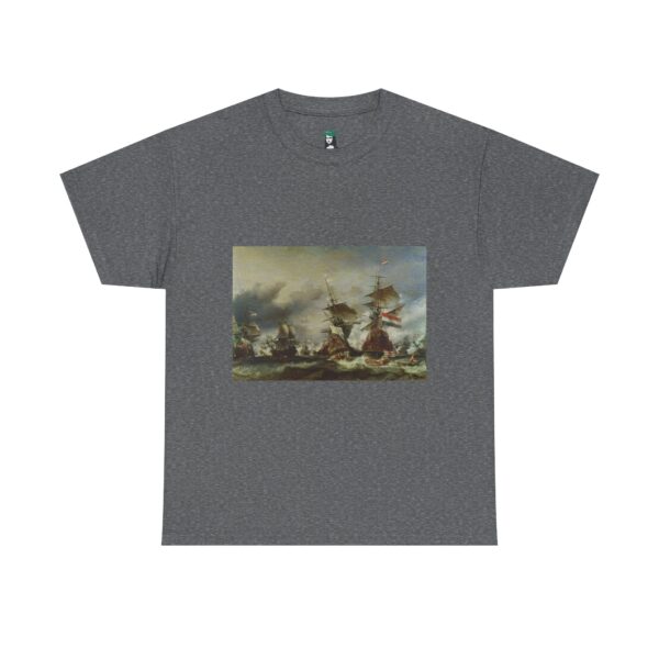 The Battle of Texel - Willem van de Velde the Younger Cotton Tee - Image 13