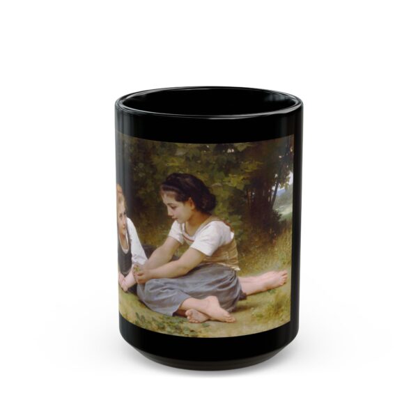 The Nut Gatherers - William-Adolphe Bouguereau Black Mug (11oz, 15oz) - Image 4