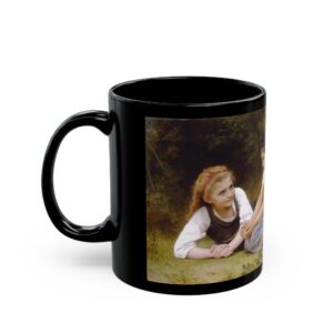 The Nut Gatherers - William-Adolphe Bouguereau Black Mug (11oz, 15oz)