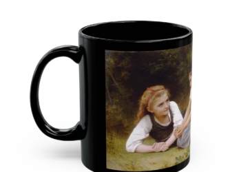 The Nut Gatherers – William-Adolphe Bouguereau Black Mug (11oz, 15oz)