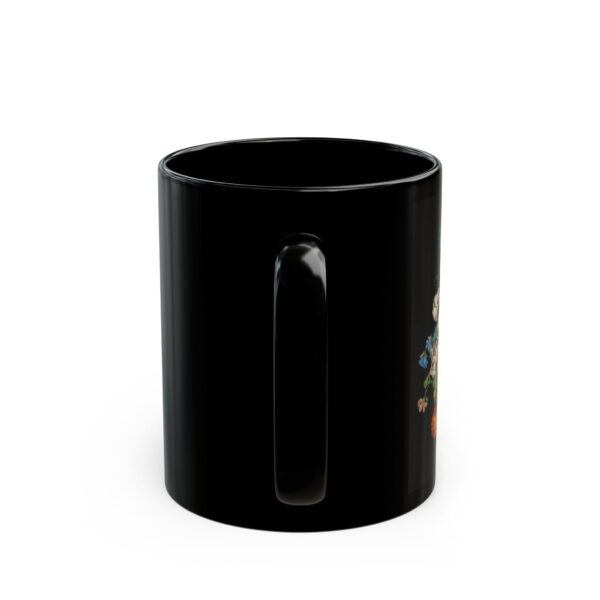A Vase of Flowers by Franz Xaver Petter Black Mug (11oz, 15oz) - Image 4