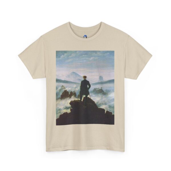 Wanderer above the Sea of Fog - Caspar David Friedrich Cotton Tee - Image 11