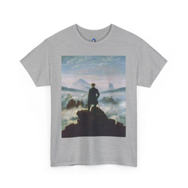 Wanderer above the Sea of Fog - Caspar David Friedrich Cotton Tee - Image 15