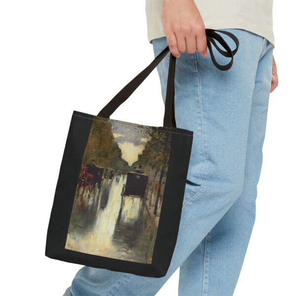 Avenue in the Rain - Ludwik de Laveaux Tote Bag - Image 3