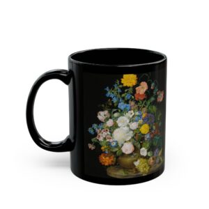 A Vase of Flowers by Franz Xaver Petter Black Mug (11oz, 15oz)