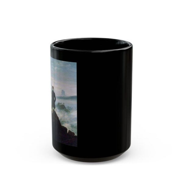 Wanderer above the Sea of Fog - Caspar David Friedrich Black Mug (11oz, 15oz) - Image 4