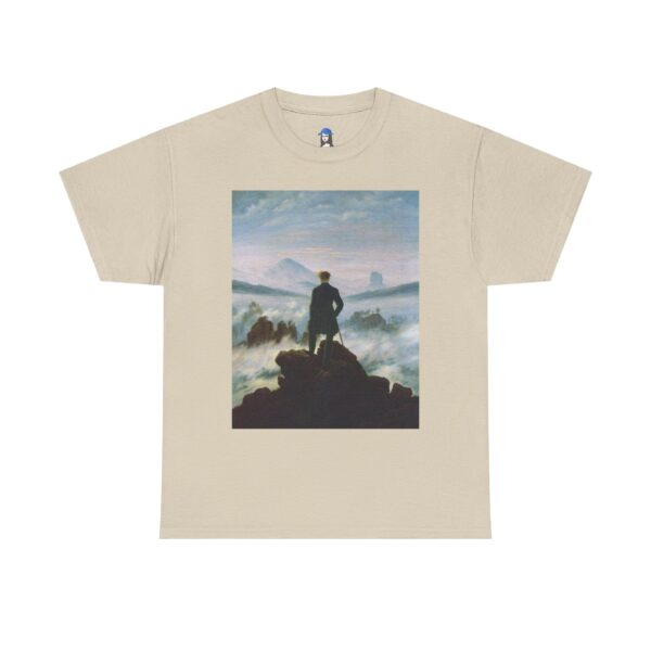 Wanderer above the Sea of Fog - Caspar David Friedrich Cotton Tee - Image 9