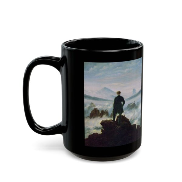 Wanderer above the Sea of Fog - Caspar David Friedrich Black Mug (11oz, 15oz) - Image 5