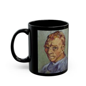 Self-Portrait Without Beard - Vincent van Gogh Black Mug (11oz, 15oz)