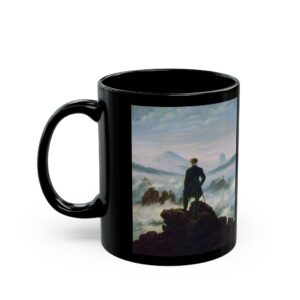 Wanderer above the Sea of Fog - Caspar David Friedrich Black Mug (11oz, 15oz)