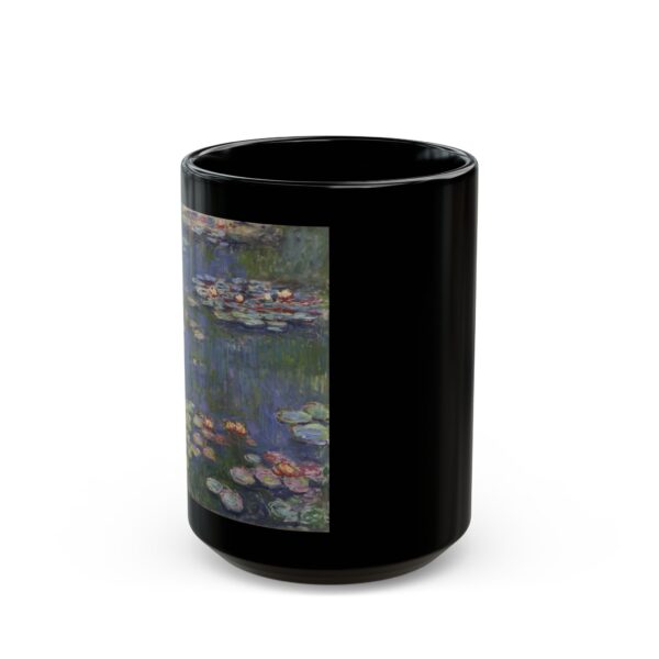 Water Lilies -  Claude Monet Black Mug (11oz, 15oz) - Image 3