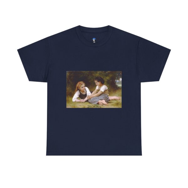 The Nut Gatherers - William-Adolphe Bouguereau Cotton Tee - Image 8