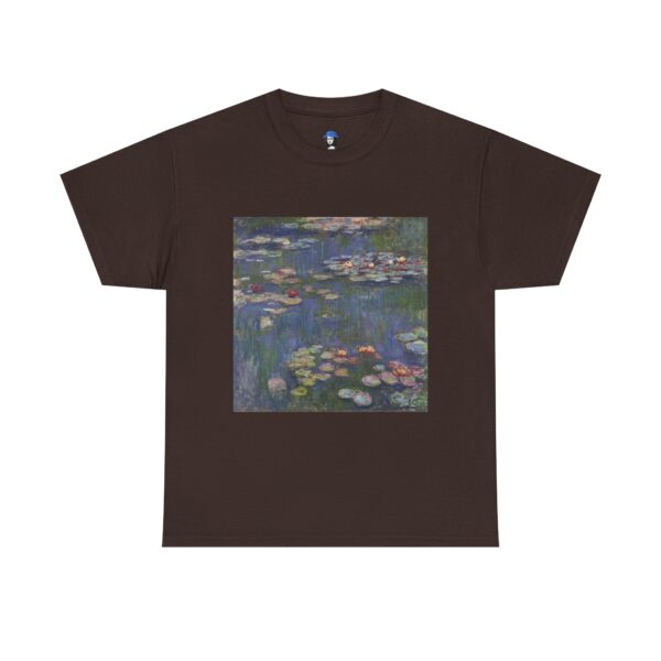 Water Lilies -  Claude Monet Cotton Tee - Image 5