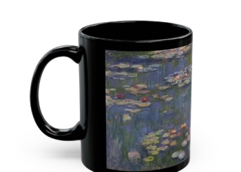 Water Lilies –  Claude Monet Black Mug (11oz, 15oz)
