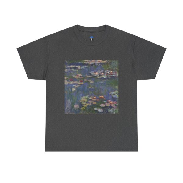Water Lilies -  Claude Monet Cotton Tee - Image 8