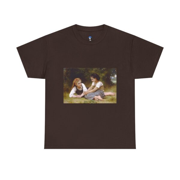 The Nut Gatherers - William-Adolphe Bouguereau Cotton Tee - Image 4