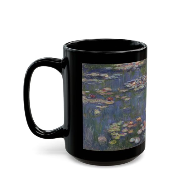 Water Lilies -  Claude Monet Black Mug (11oz, 15oz) - Image 4