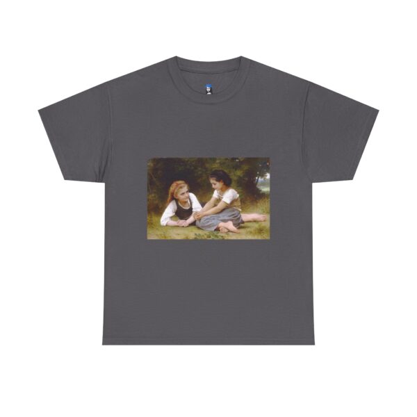 The Nut Gatherers - William-Adolphe Bouguereau Cotton Tee - Image 7