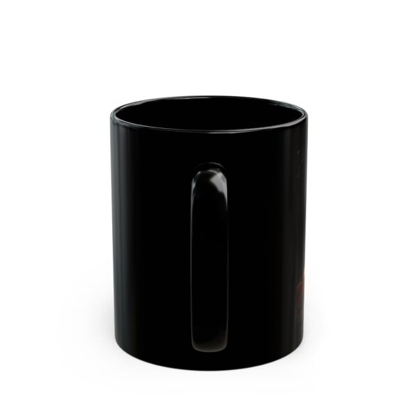 Lady with an Ermine by Leonardo da Vinci Black Mug (11oz) - Image 4