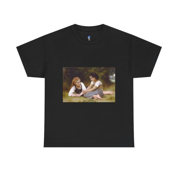The Nut Gatherers - William-Adolphe Bouguereau Cotton Tee - Image 2
