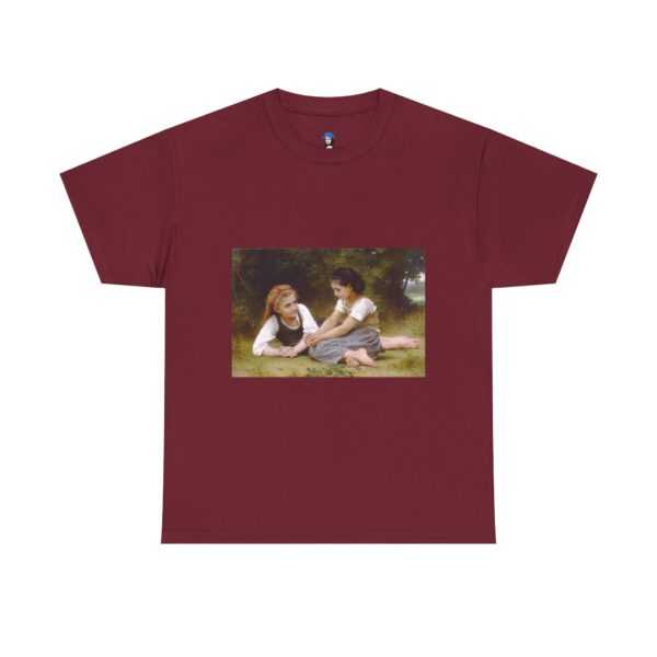 The Nut Gatherers - William-Adolphe Bouguereau Cotton Tee - Image 9