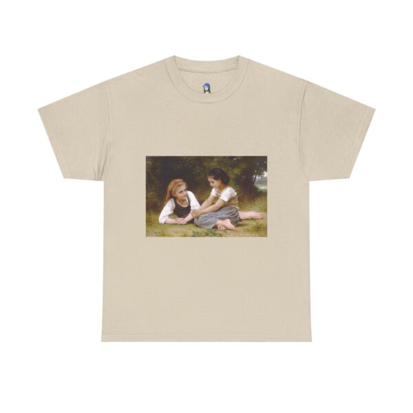 The Nut Gatherers - William-Adolphe Bouguereau Cotton Tee - Image 3