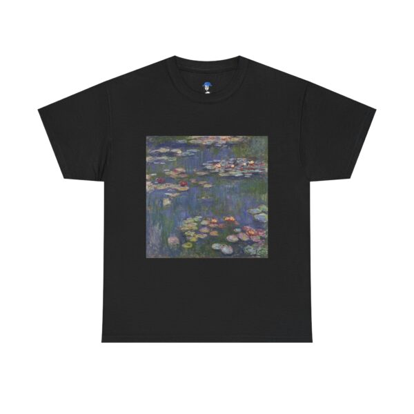 Water Lilies -  Claude Monet Cotton Tee - Image 2