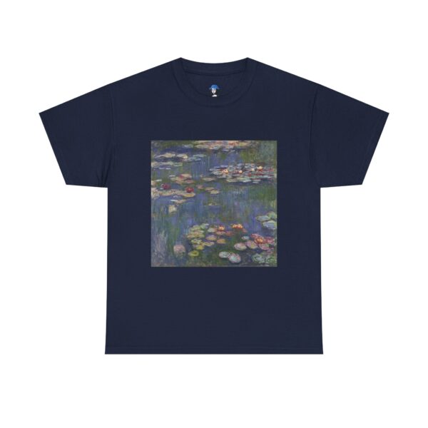 Water Lilies -  Claude Monet Cotton Tee - Image 9
