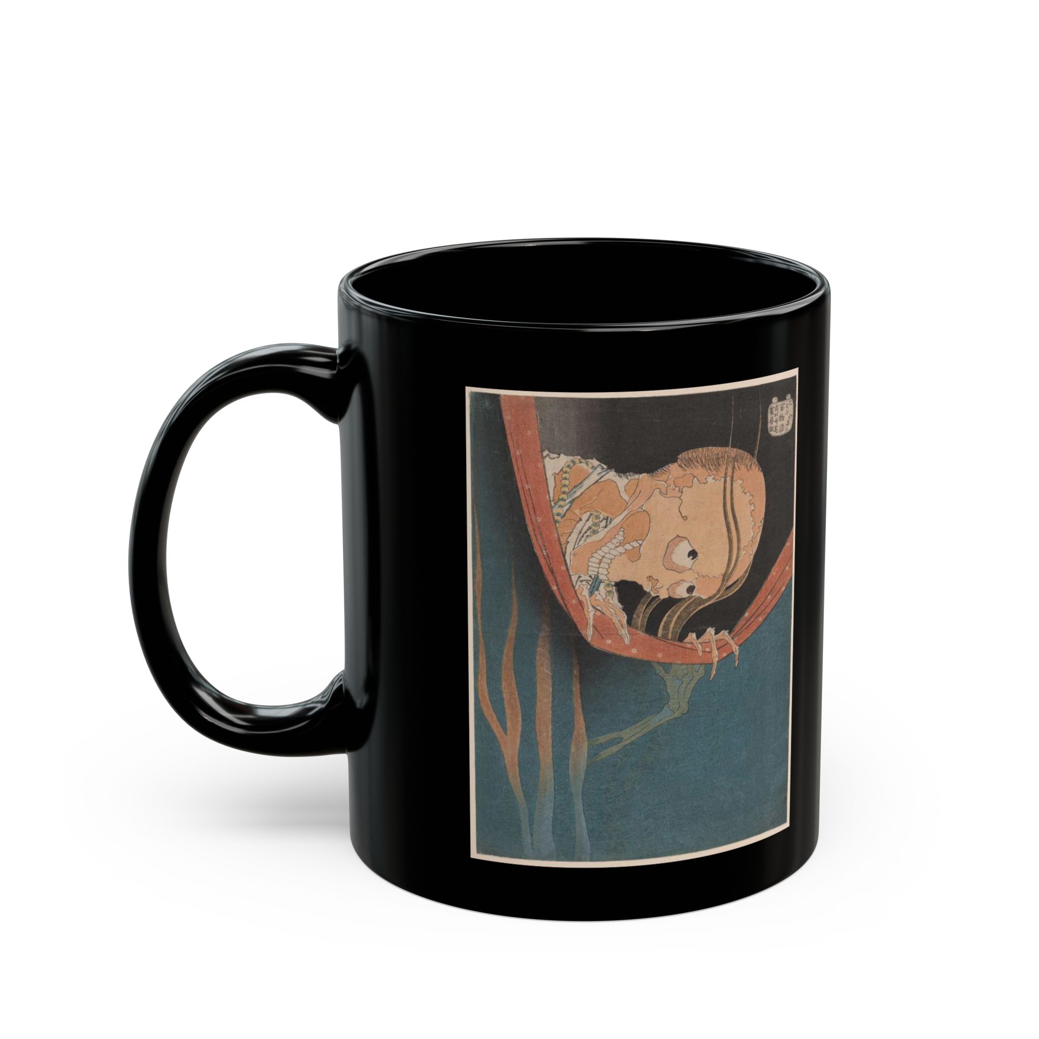 The Ghost of Kohada Koheiji by Hokusai Black Mug